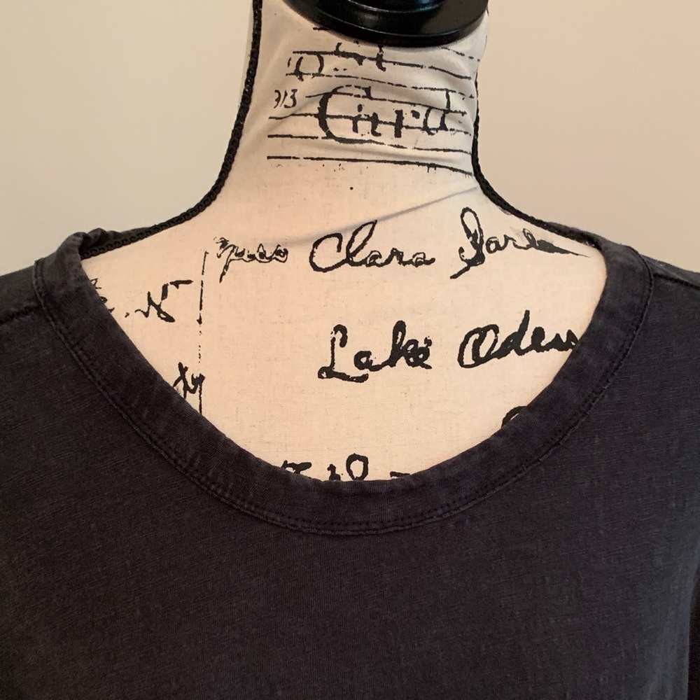 Anthropologie Pilcro Sustainable Boyfriend Tee (Washed Black) - Picture 4 of 17